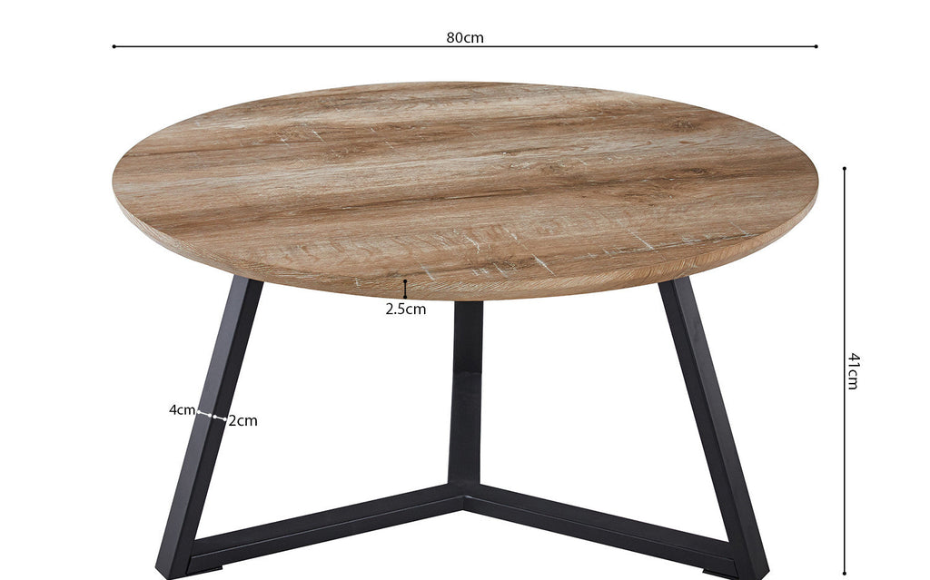 Bijzettafel Triva Medio Decor Oude Eik