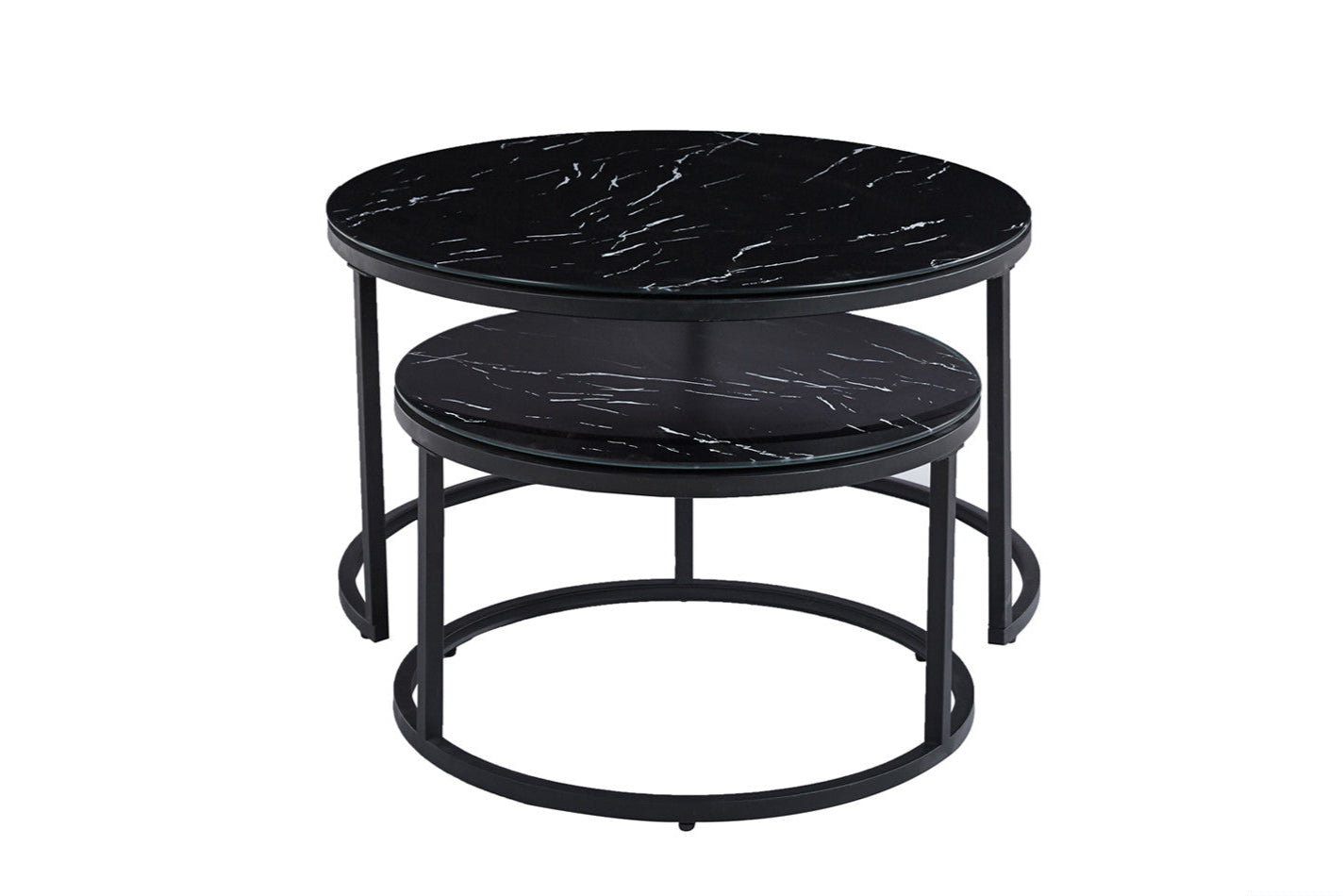 Salontafel sola Decor Glas Marmer Zwart