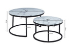 Salontafel sola Decor Glas Marmer Wit