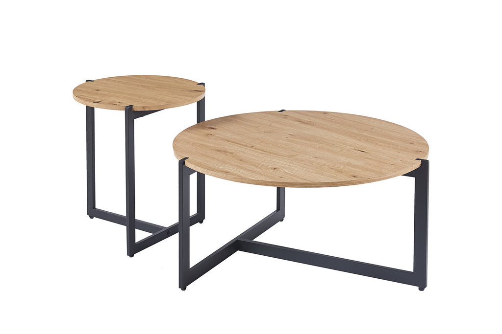 Set van 2 Salontafels caloras Decor Oude eik