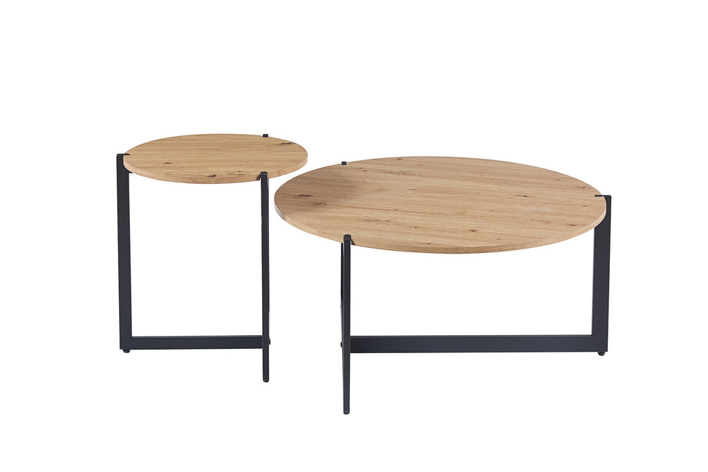 Set van 2 Salontafels caloras Decor Oude eik