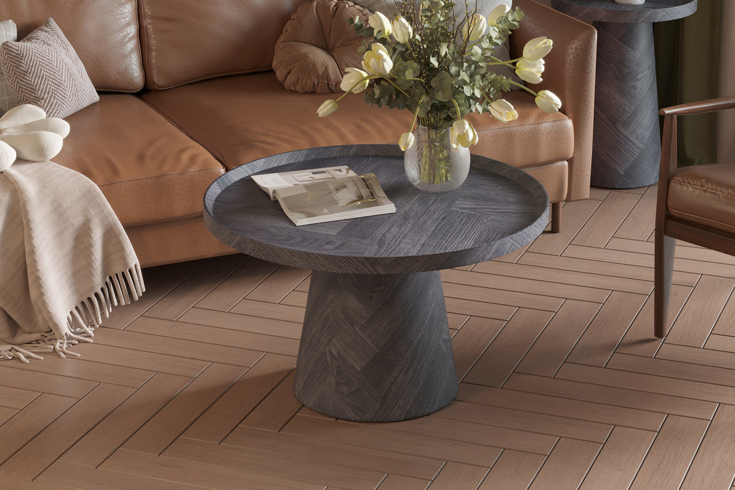 Salontafel novin 80 cm Decor Donkergrijs