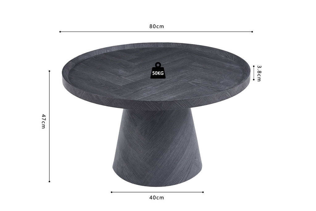 Salontafel novin 80 cm Decor Donkergrijs