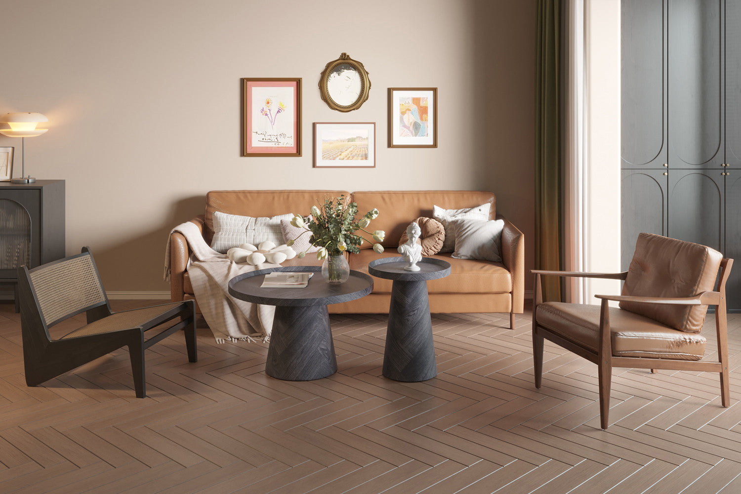 Salontafel novin 45 cm Decor Donkergrijs