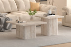 Set van 2 Salontafels tona Decor travertin Beige