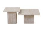 Set van 2 Salontafels tona Decor travertin Beige