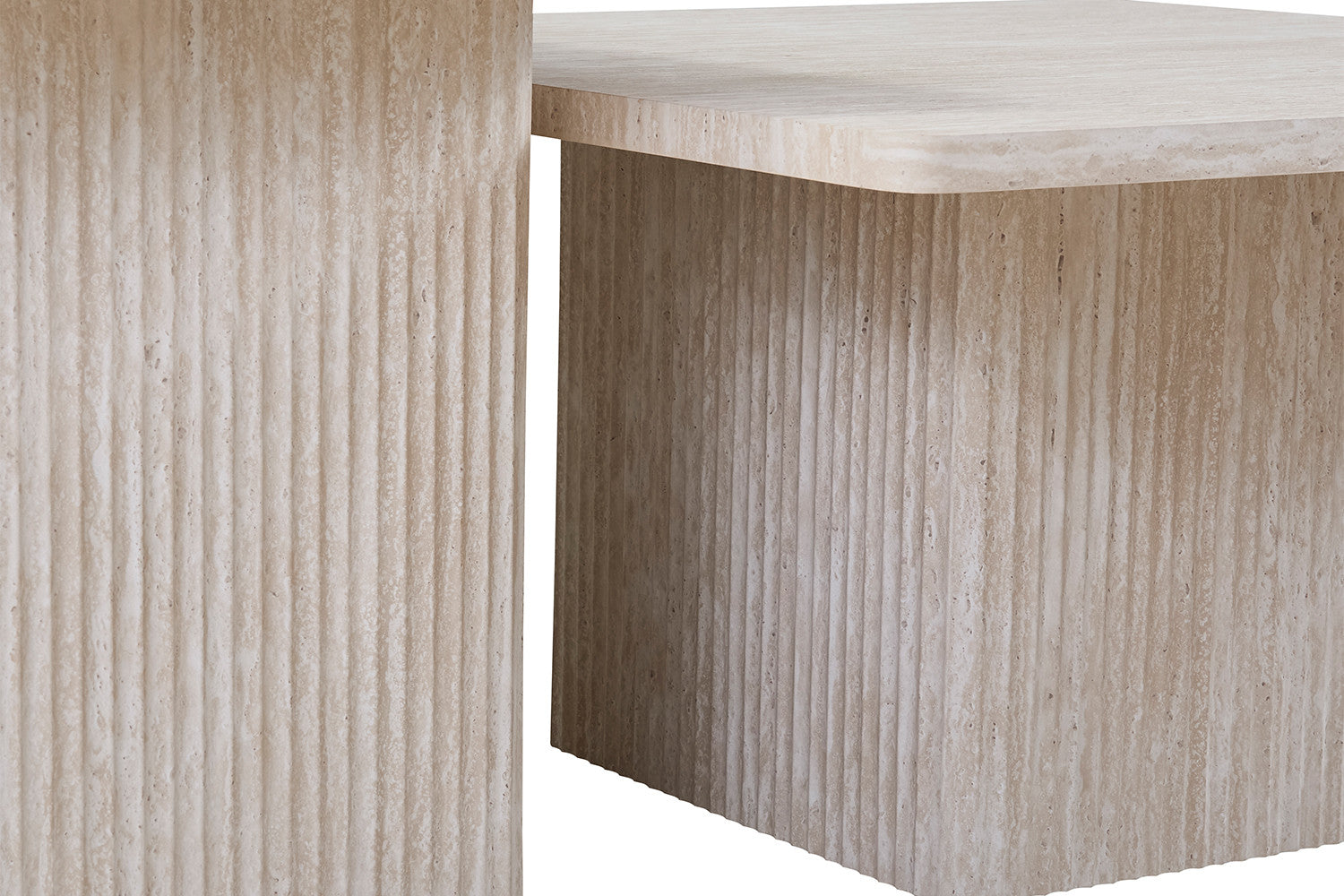 Set van 2 Salontafels tona Decor travertin Beige