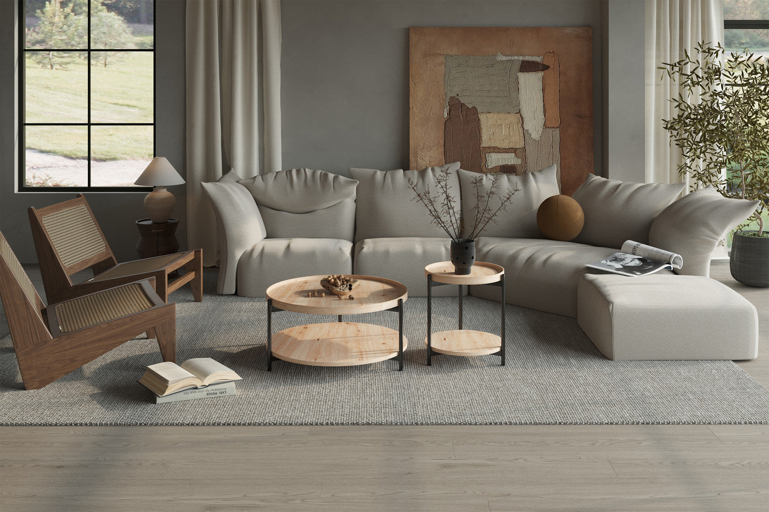 Salontafel melvon 80 cm Decor Oude eik