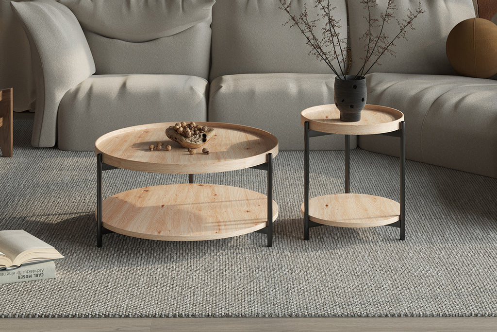 Salontafel melvon 45 cm Decor Oude eik