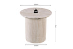 Salontafel vilano 50 cm Rond Decor Travertin Beige