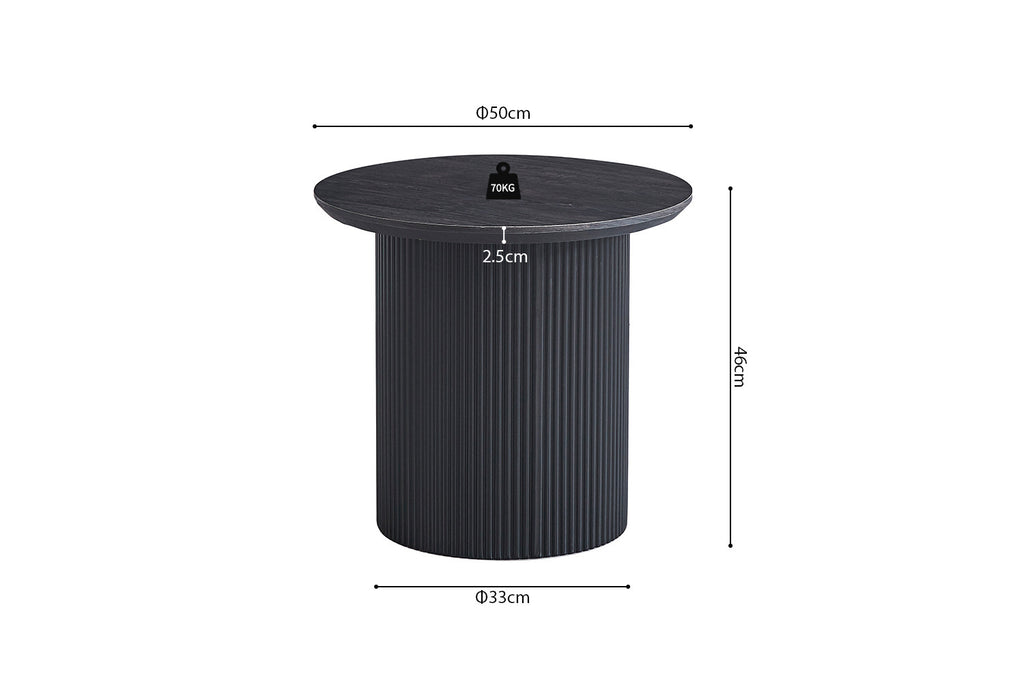 Salontafel vilano 50 cm Rond Decor Donkerbruin