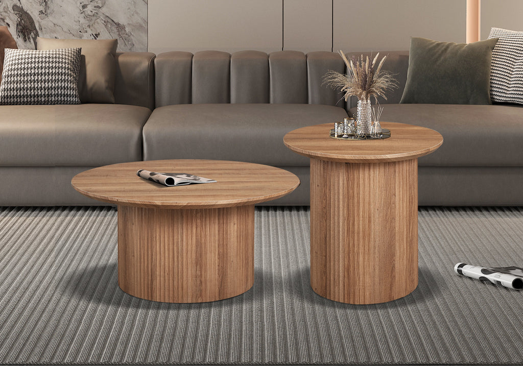 Salontafel vilano 80 cm Rond Decor Oude eik