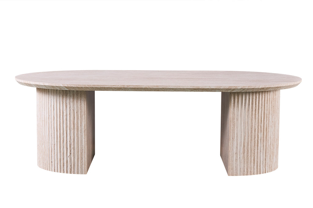Salontafel vilano 120 cm Ovaal Decor Travertin Beige