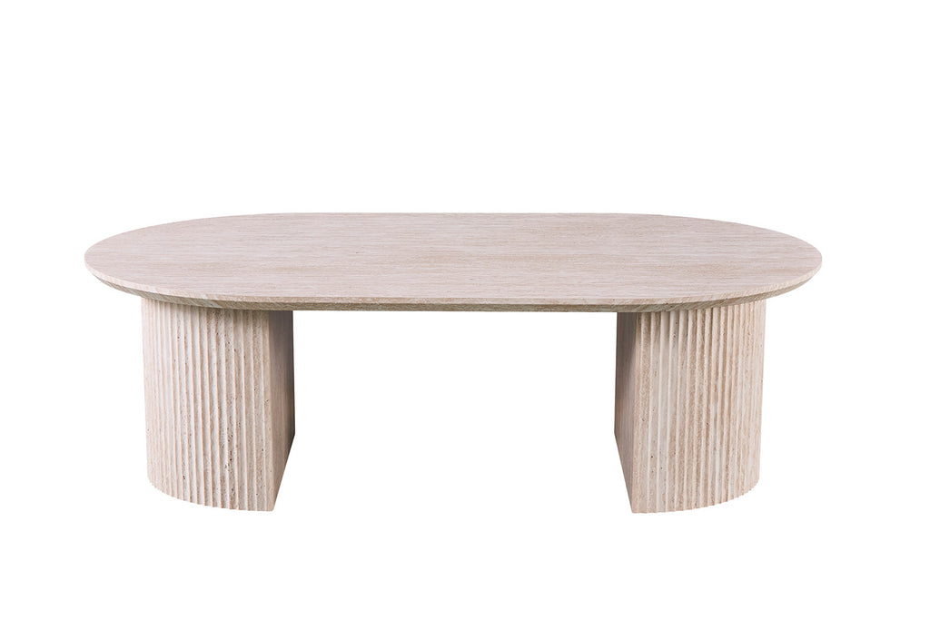 Salontafel vilano 120 cm Ovaal Decor Travertin Beige