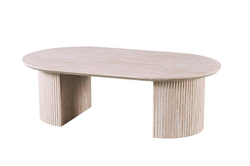 Salontafel vilano 120 cm Ovaal Decor Travertin Beige