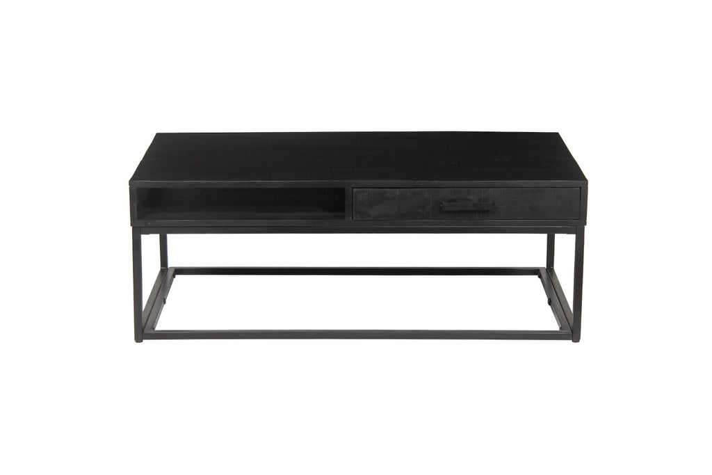 Salontafel sienna met lade Mango hout zwart