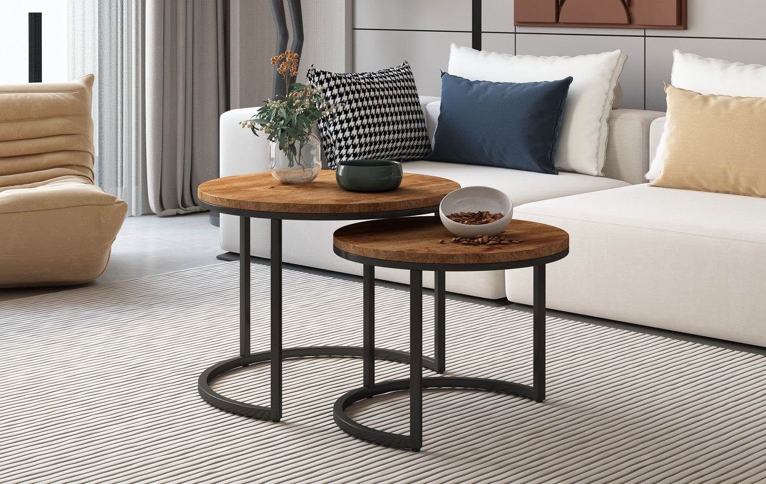 Salontafel zuma 2-delig Mango hout