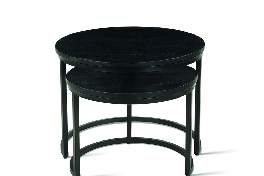 Salontafel zuma 2-delig Mango hout zwart