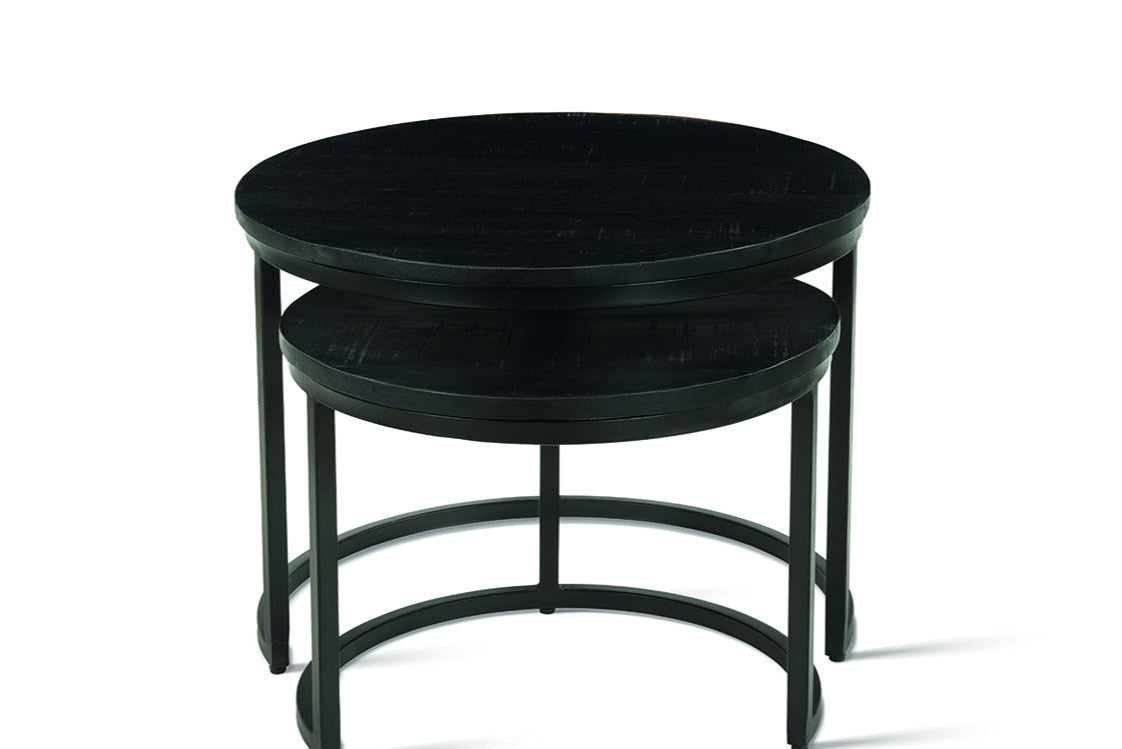 Salontafel zuma 2-delig Mango hout zwart