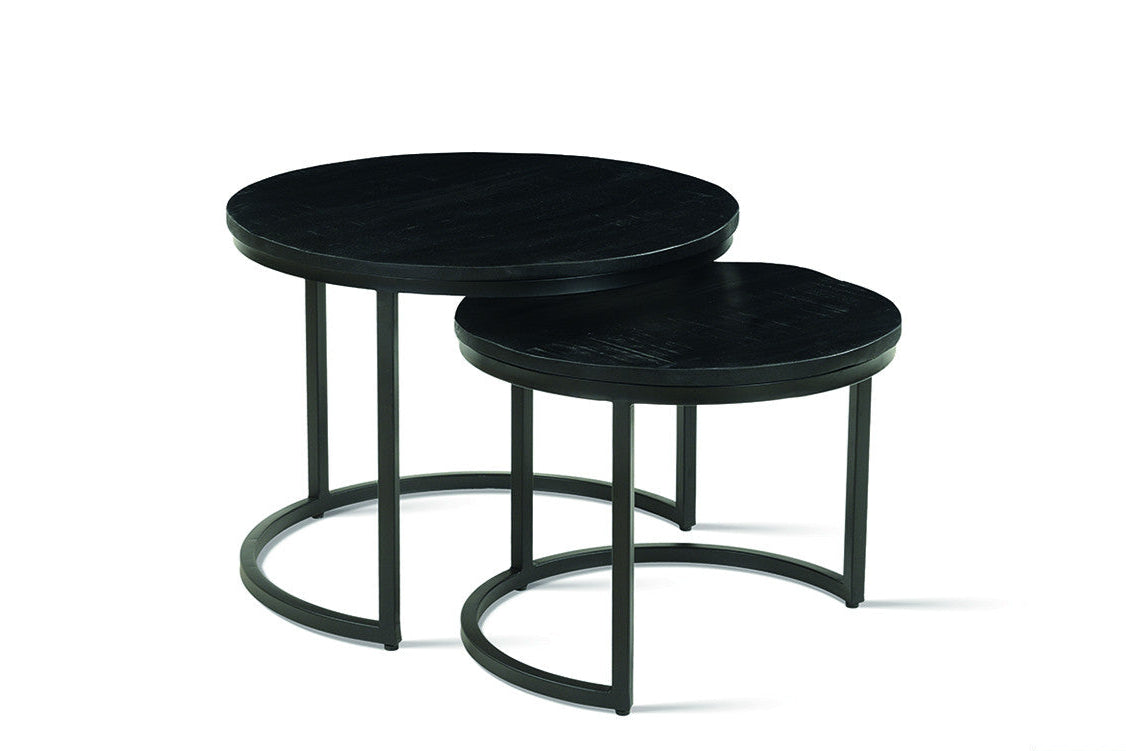 Salontafel zuma 2-delig Mango hout zwart