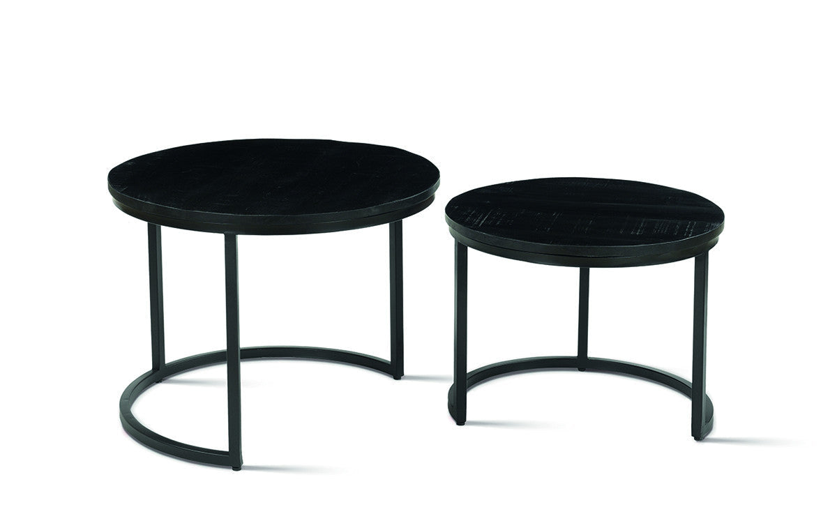 Salontafel zuma 2-delig Mango hout zwart