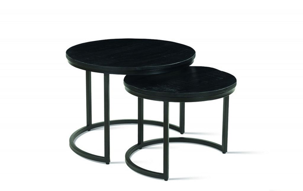 Salontafel zuma 2-delig Mango hout zwart