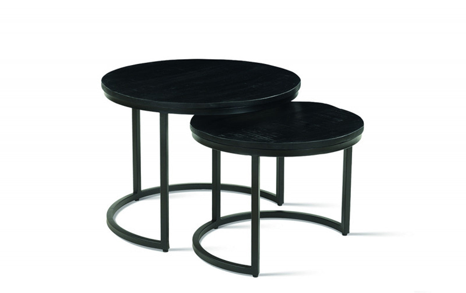 Salontafel zuma 2-delig Mango hout zwart