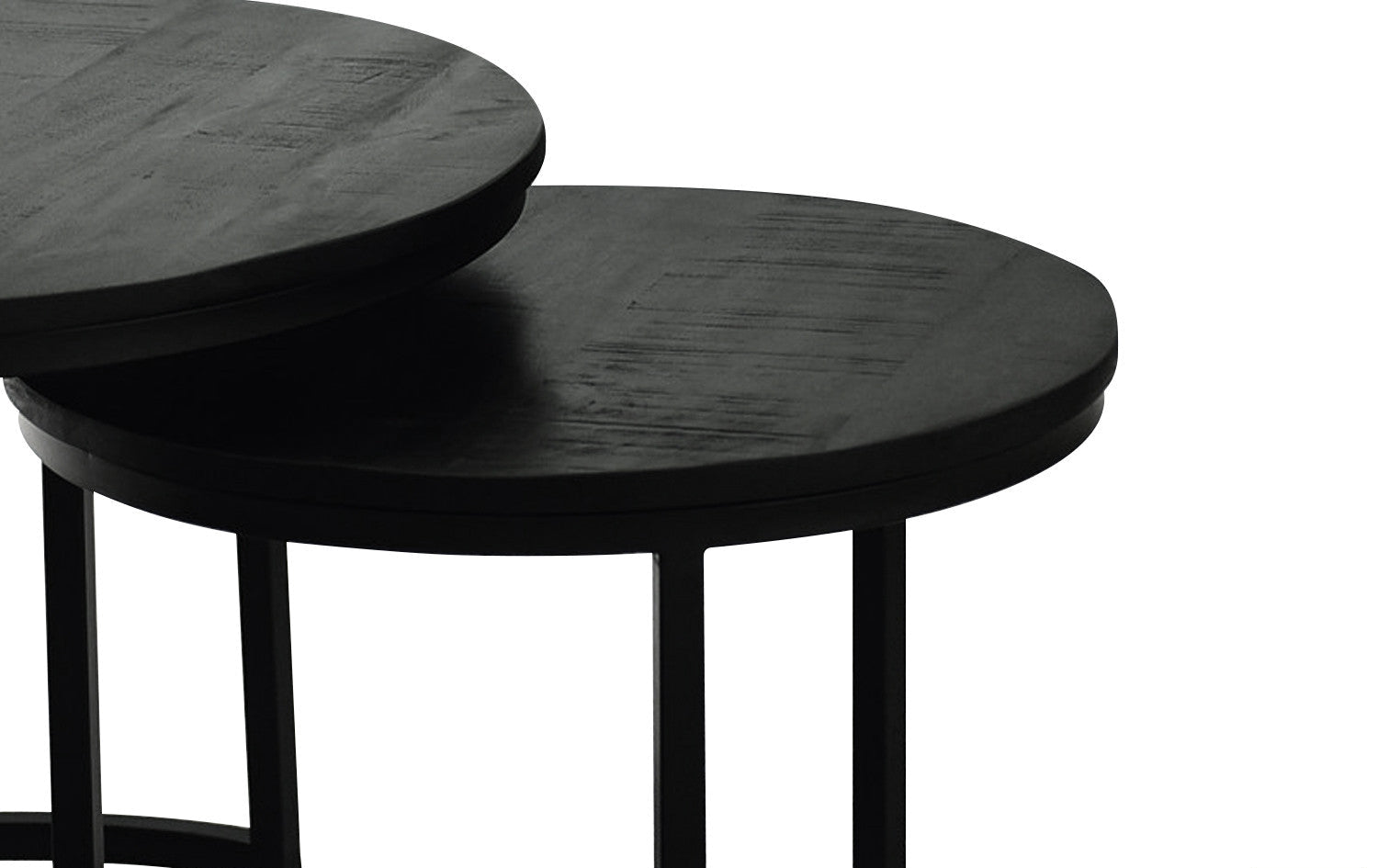 Salontafel zuma 2-delig Mango hout zwart