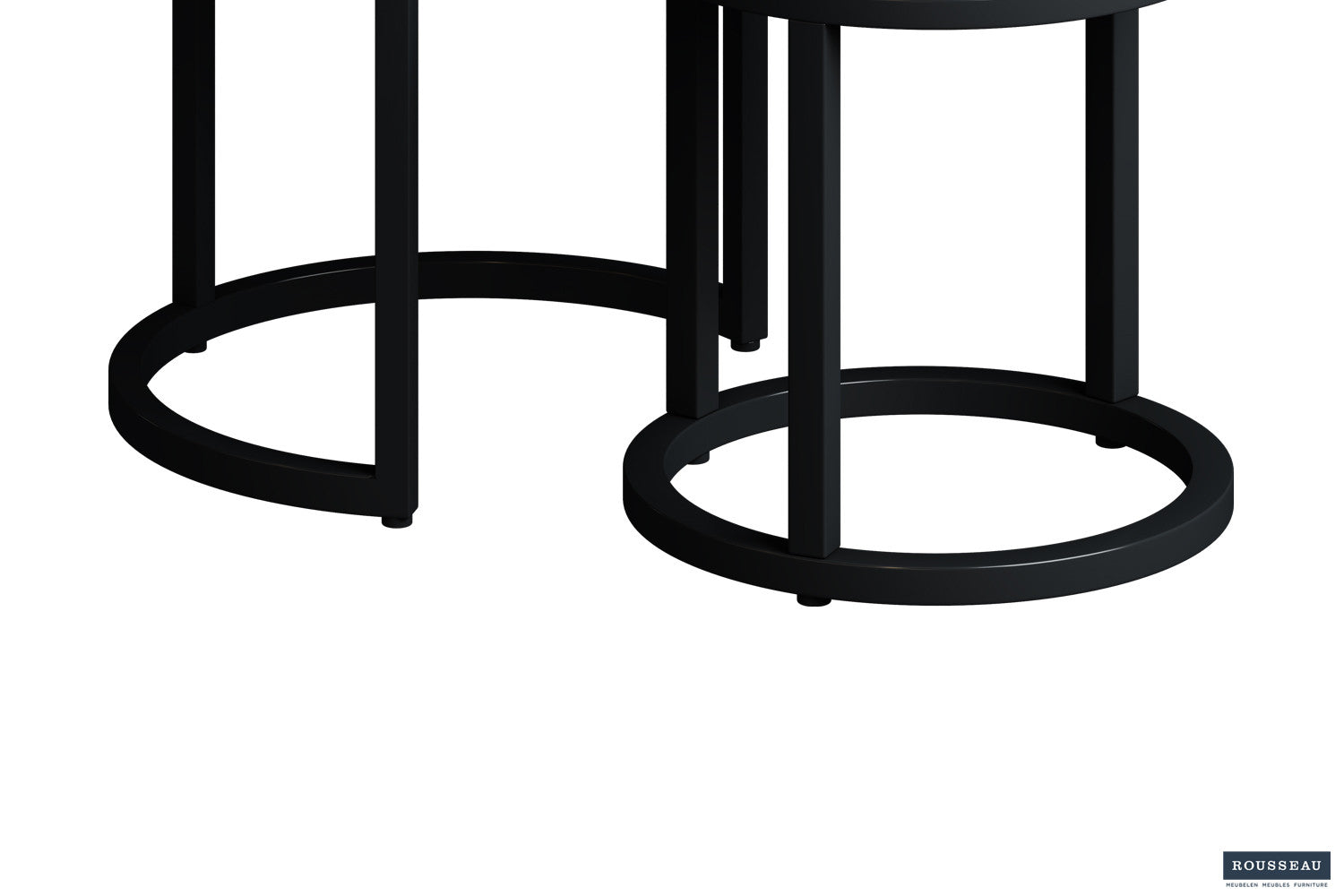 Bijzettafel cas 3-delig Mango hout zwart