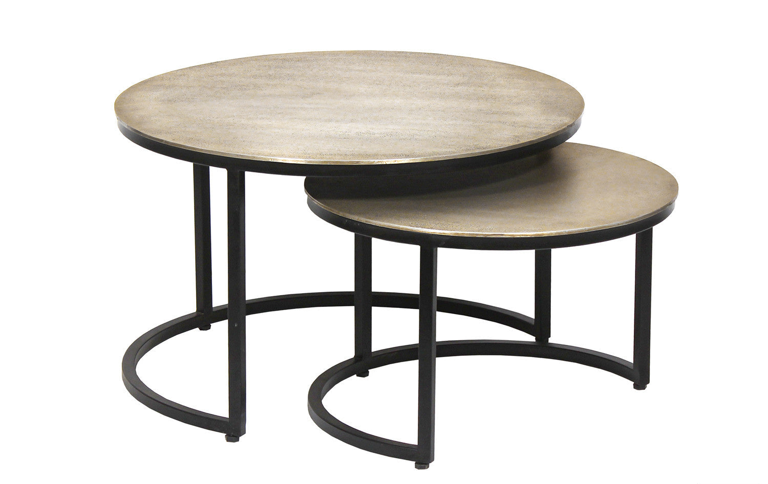 Salontafel sabi 2-delig Verouderd Zilver