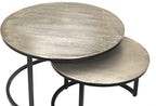 Salontafel sabi 2-delig Verouderd Zilver