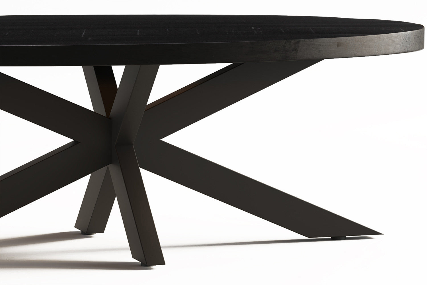 Salontafel sienna Ovaal Mango hout zwart