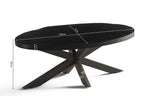 Salontafel sienna Ovaal Mango hout zwart