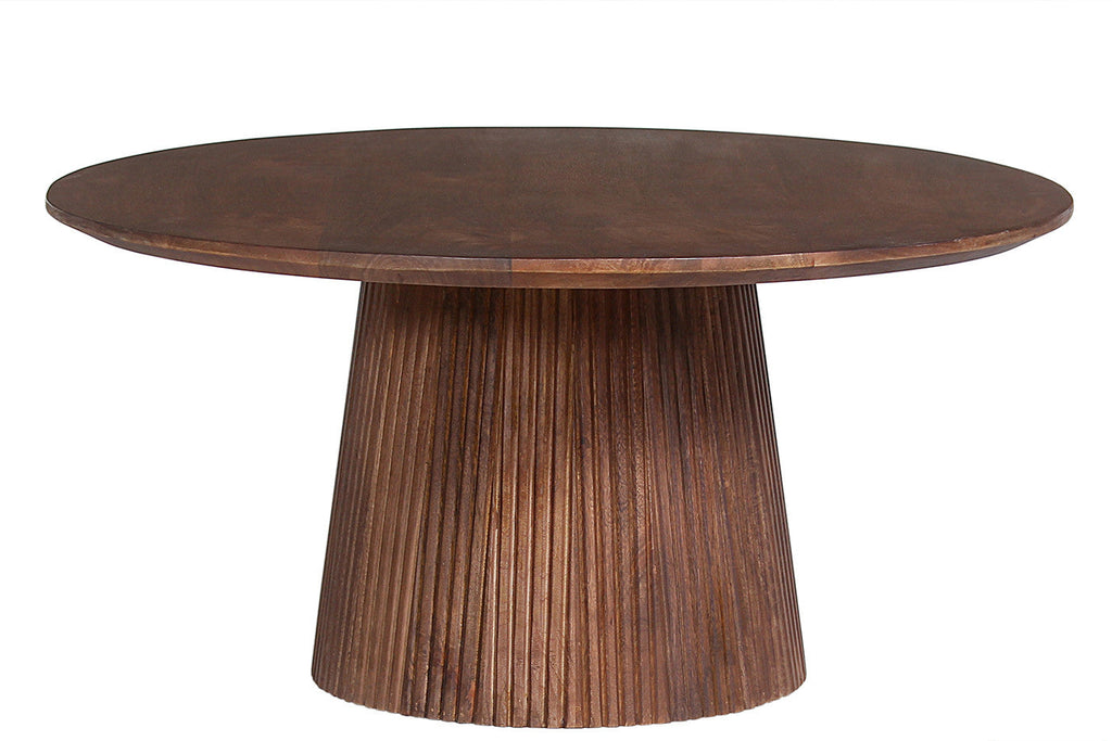 Salontafel lumora 80 cm Rond Mango hout Lichtbruin