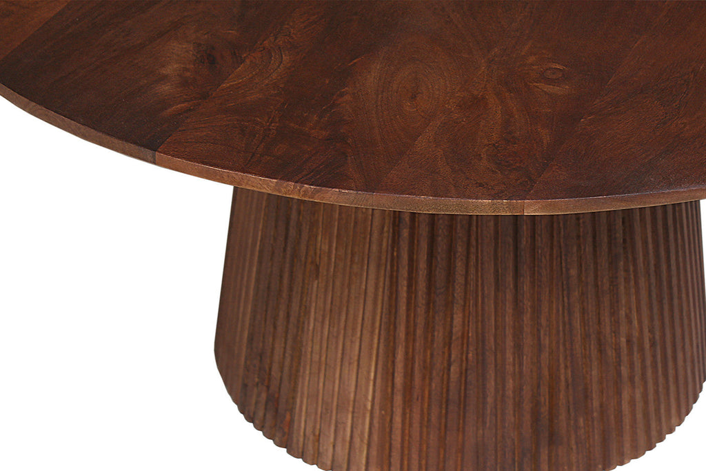 Salontafel lumora 80 cm Rond Mango hout Lichtbruin