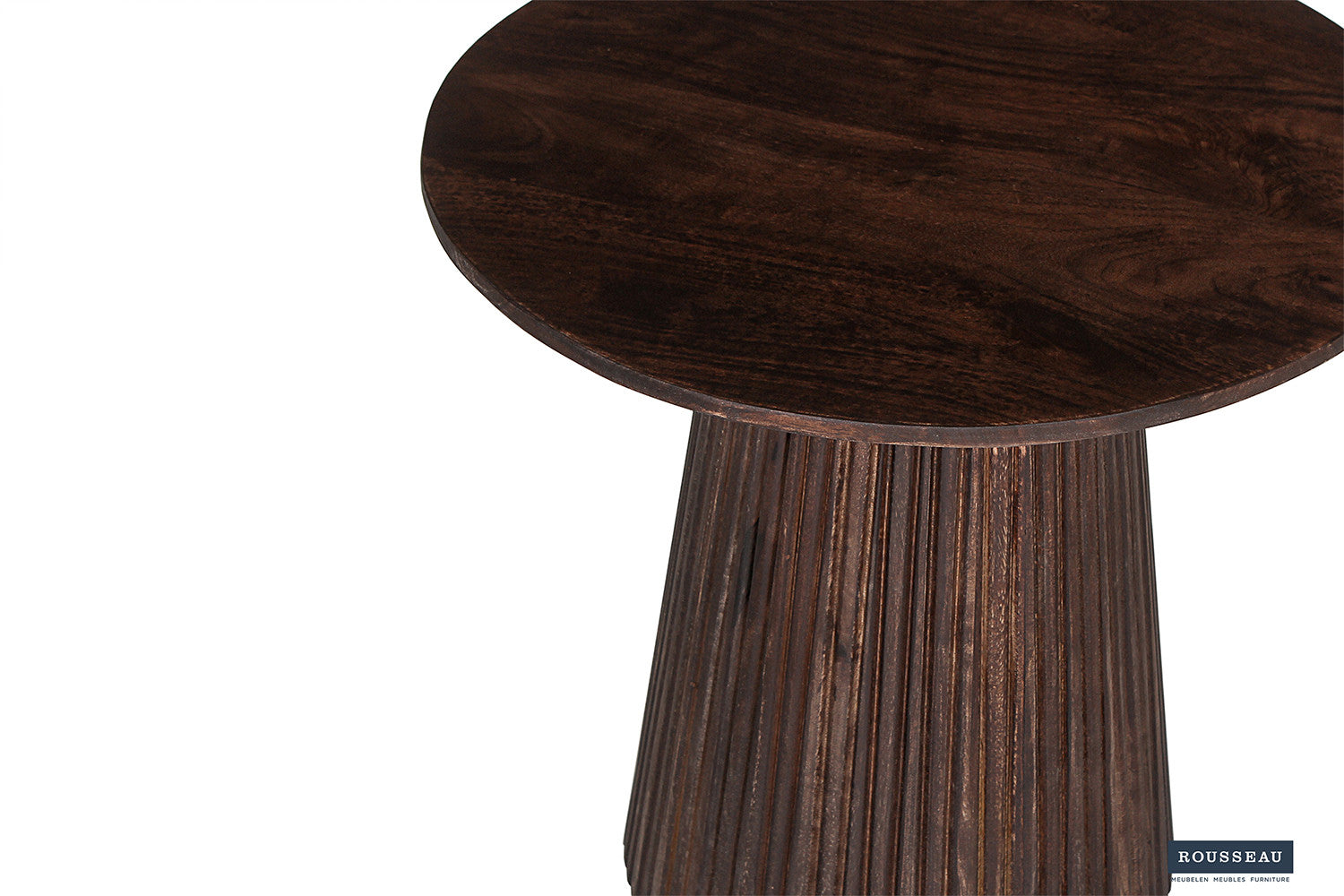 Salontafel lumora 50 cm Rond Mango hout Donkerbruin