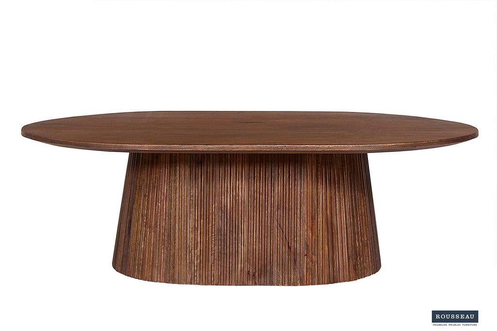 Salontafel lumora 120 cm Ovaal Mango hout Lichtbruin