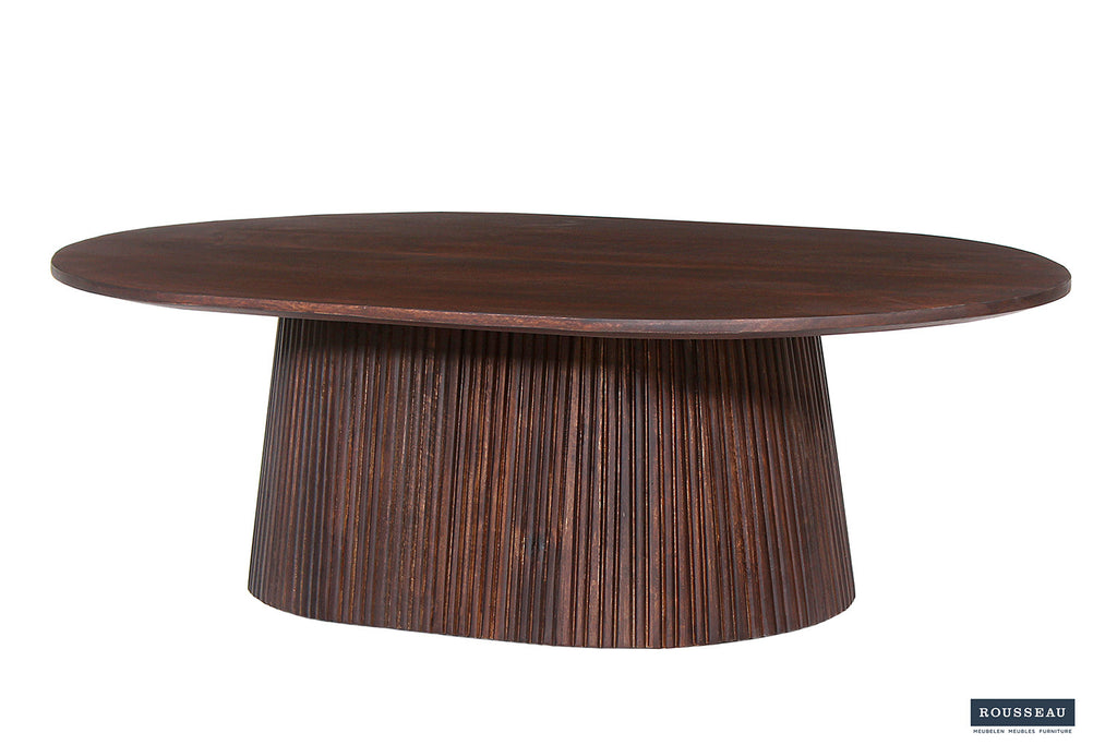 Salontafel lumora 120 cm Ovaal Mango hout Donkerbruin