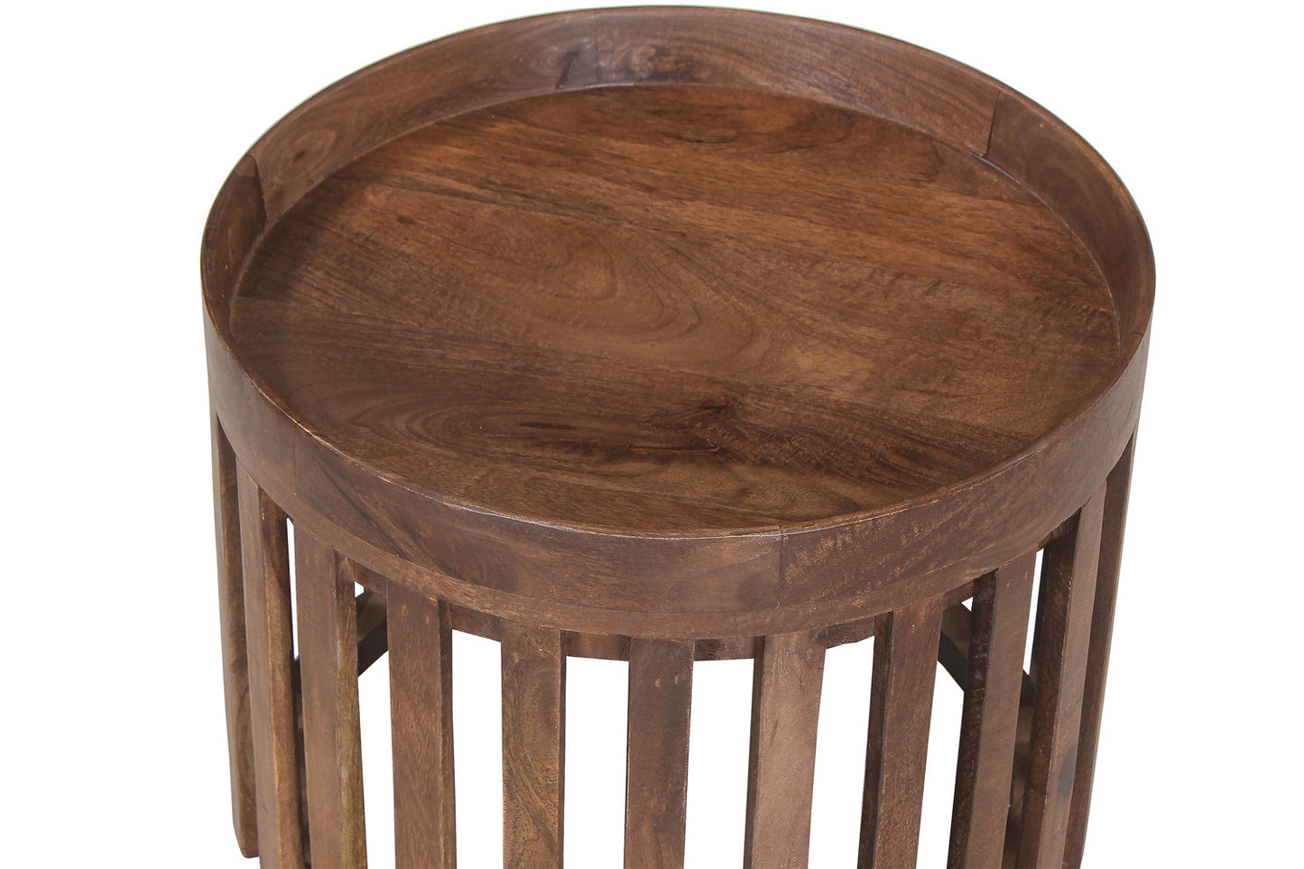 Salontafel auro 2-delig Rond Mango hout Lichtbruin