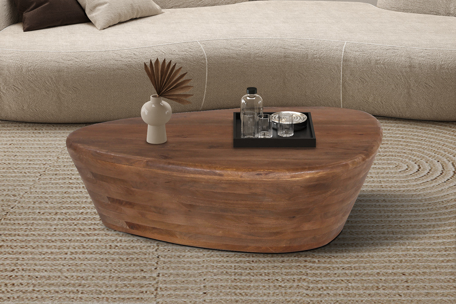 Salontafel mono Mango hout Lichtbruin