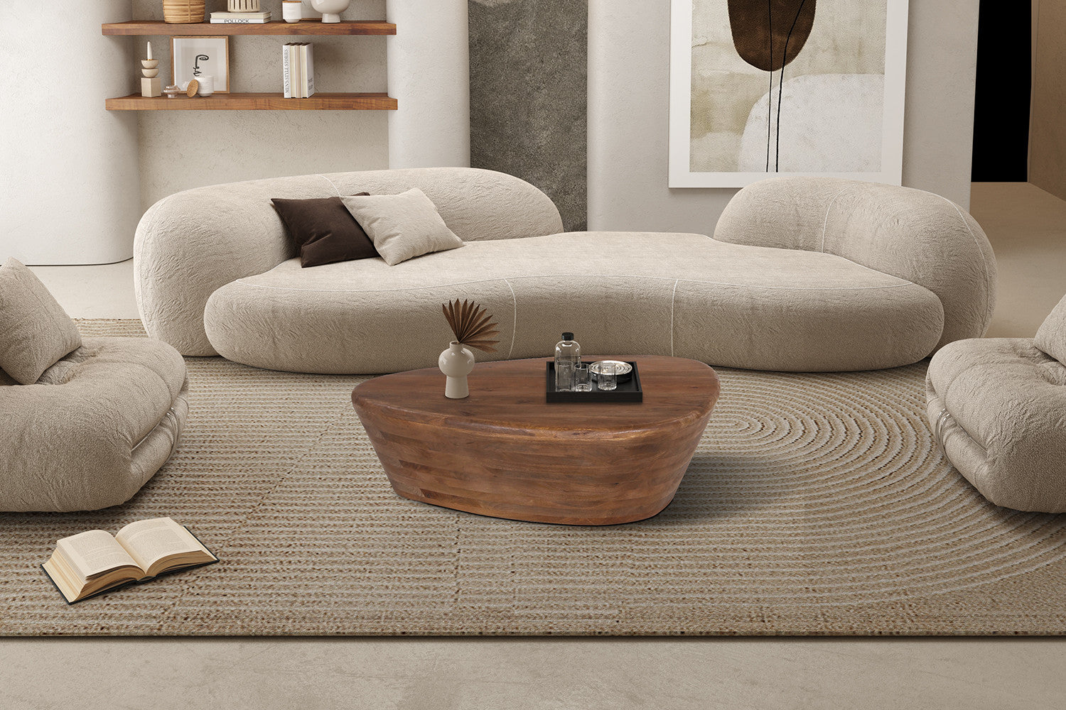 Salontafel mono Mango hout Lichtbruin