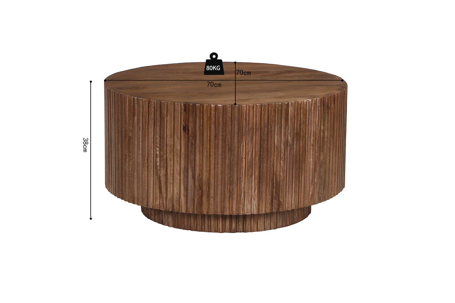 Salontafel lumo Mango hout Lichtbruin