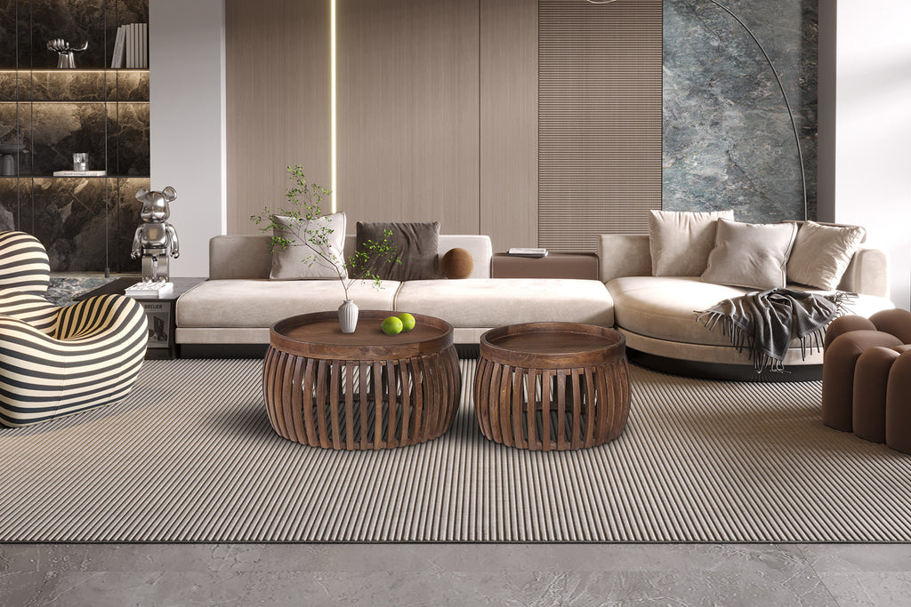 Salontafel tondo 45x50 cm Rond Mango hout Lichtbruin