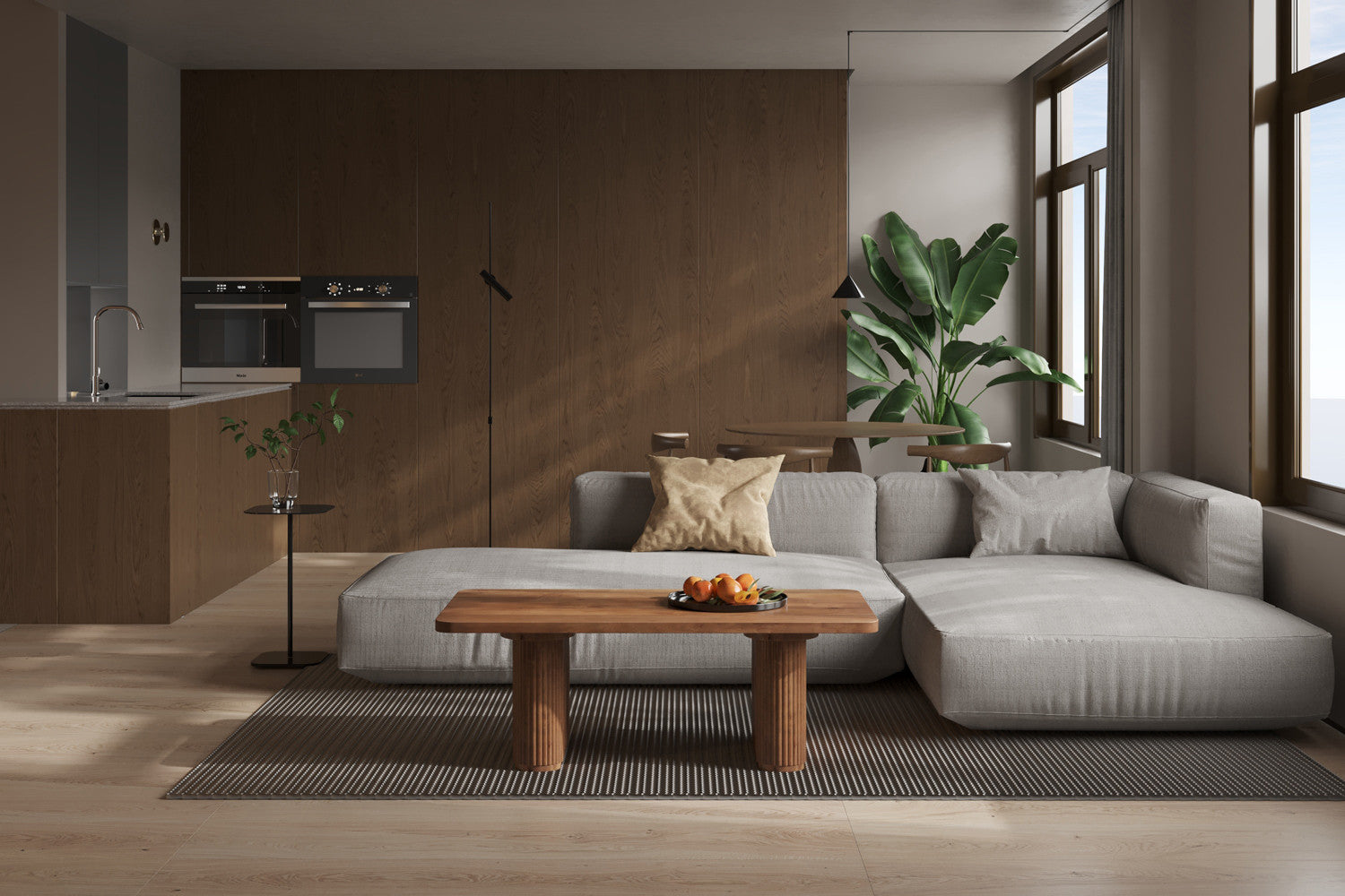 Salontafel solis Mango hout Lichtbruin