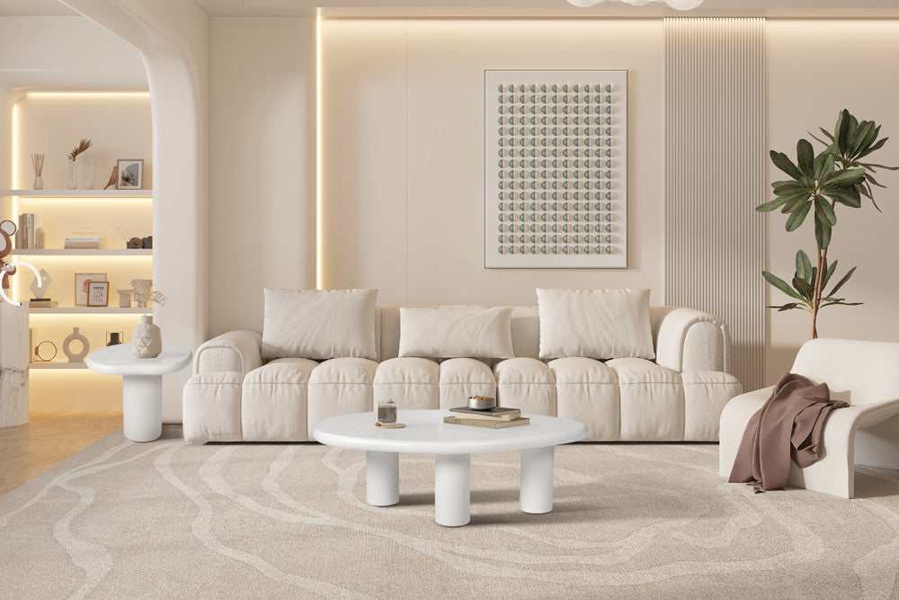 Salontafel rivaro 58 cm Cement Wit