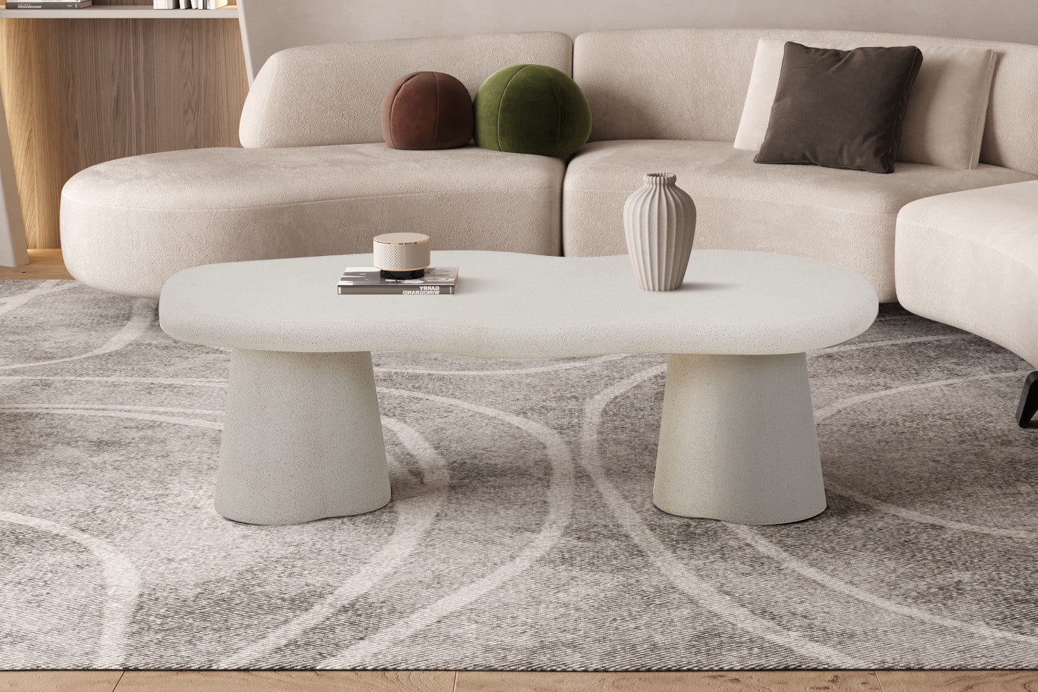 Salontafel 'Firo' 130 cm Organisch Cement