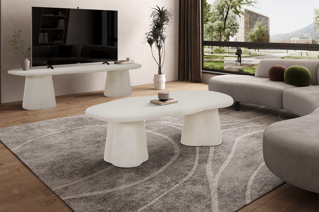 Salontafel 'Firo' 130 cm Organisch Cement