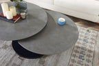 Salontafel nero Rond Draaibaar Steen Lichtgrijs