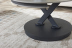 Salontafel nero Rond Draaibaar Steen Lichtgrijs