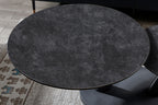 Salontafel noir Rond Draaibaar Steen Donkergrijs